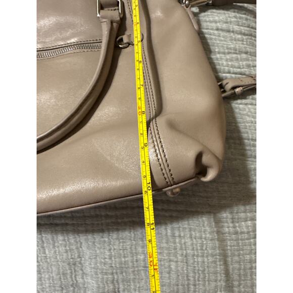 SORIAL NWT Soft Grey Estella Satchel Fine Leather Handbag Purse - Picture 7 of 7